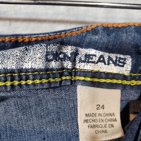 DKNY Jeans Womens 24 Blue Denim Spring Street Wide Leg Flat Front Regular Fit - Picture 3 of 11